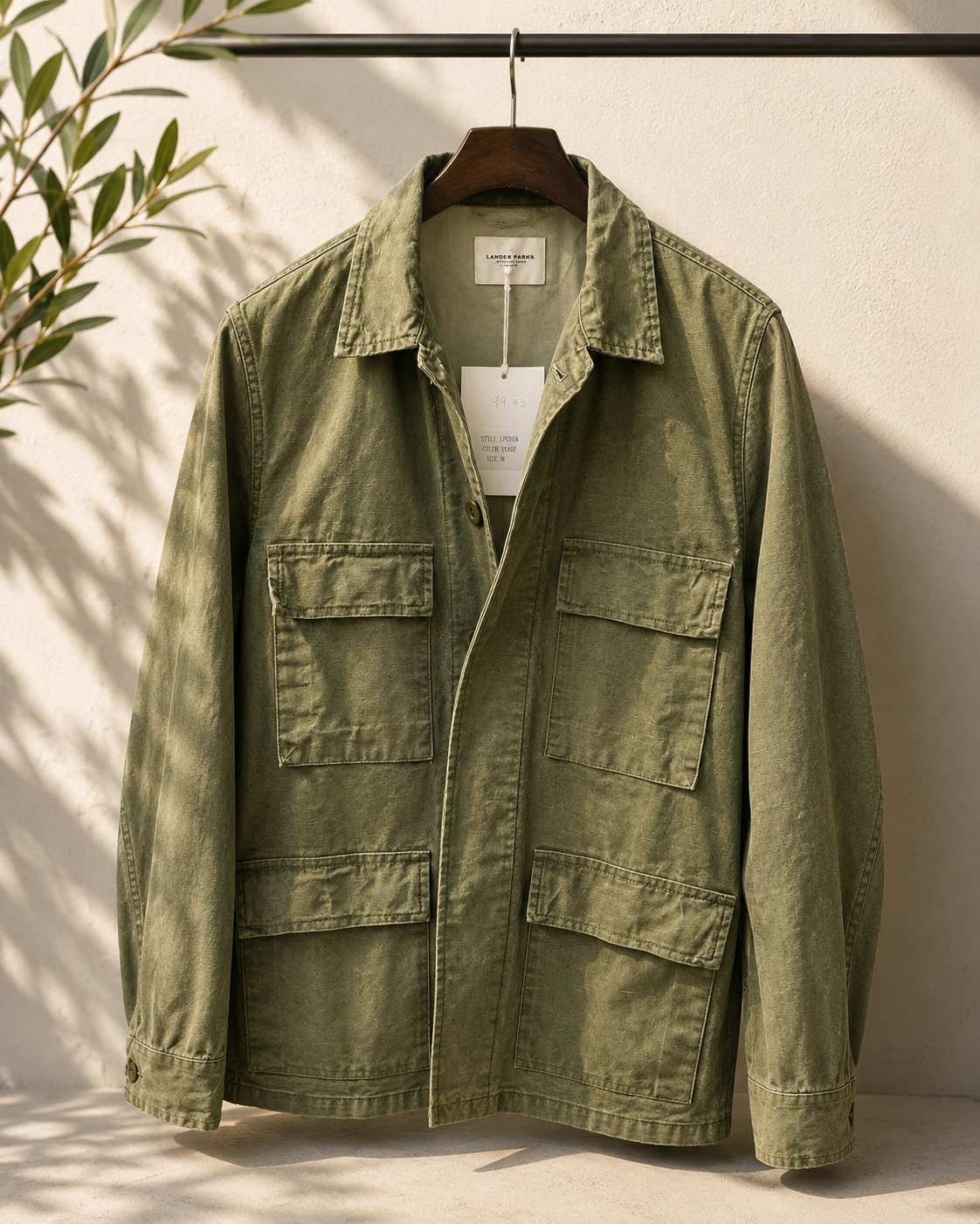 Field Jacket uomo in cotone lavato Landek Park