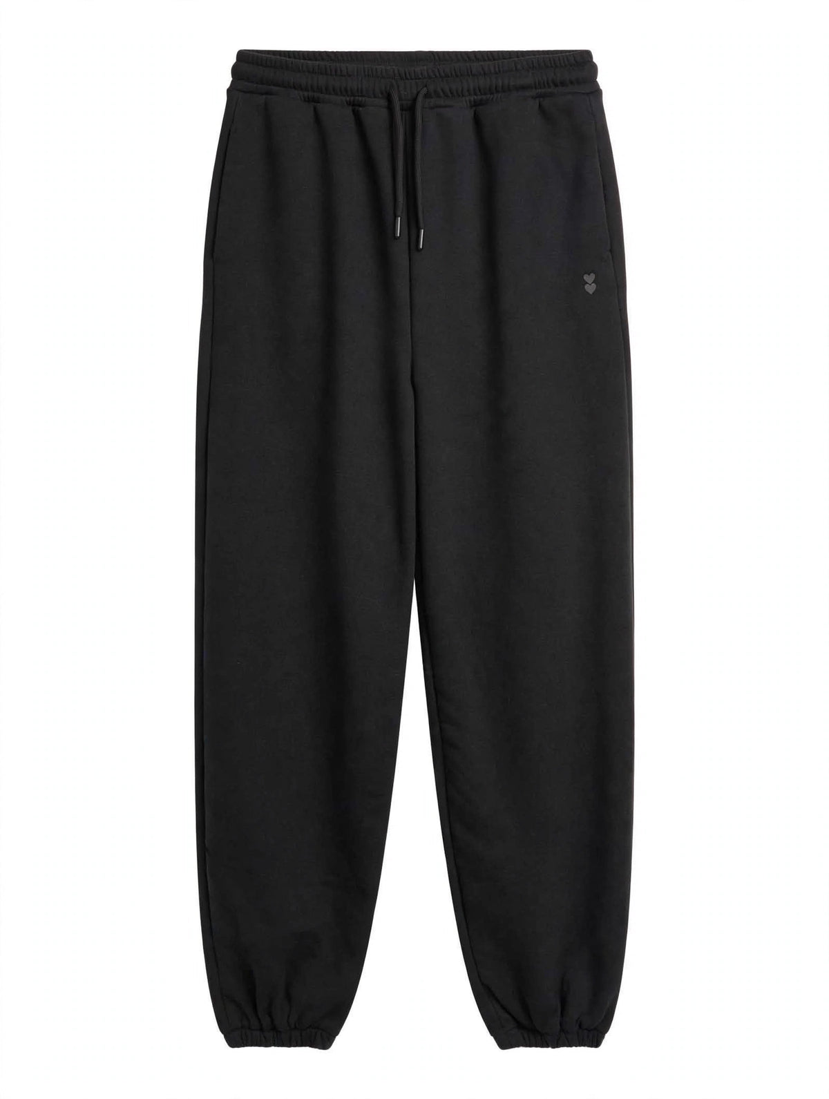 Pantaloni Tuta donna PLEASE Cuori Ricamati - Tasche e polsino alla caviglia