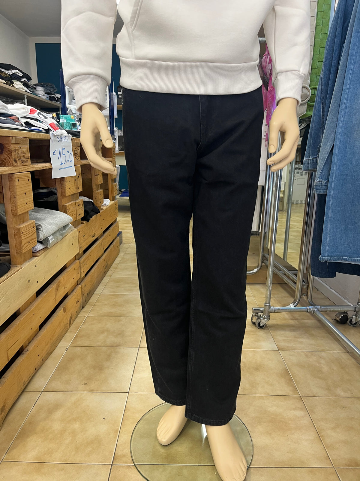 Jeans uomo Pont modello Cleveland in denim nero