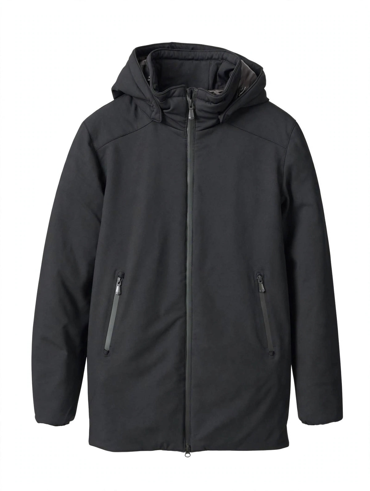 YES-ZEE Giacca Uomo Invernale Piuma - Softshell Impermeabile - Cappuccio Staccabile - 2 Colori
