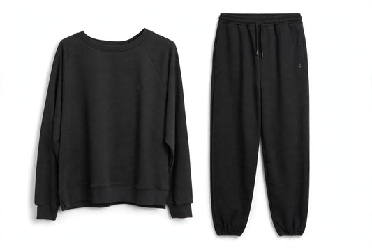 Completo donna Please, tuta comoda con pantalone che non segna con polsino alla caviglia