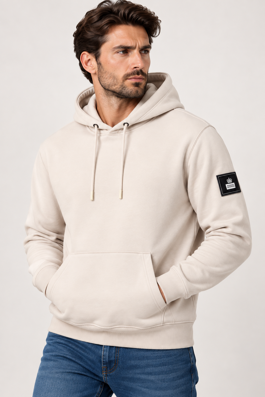 Felpa uomo con cappuccio Weekend offender gesso