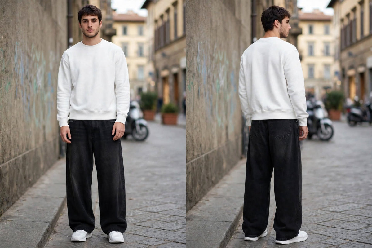 Jeans uomo Pont modello Cleveland in denim nero