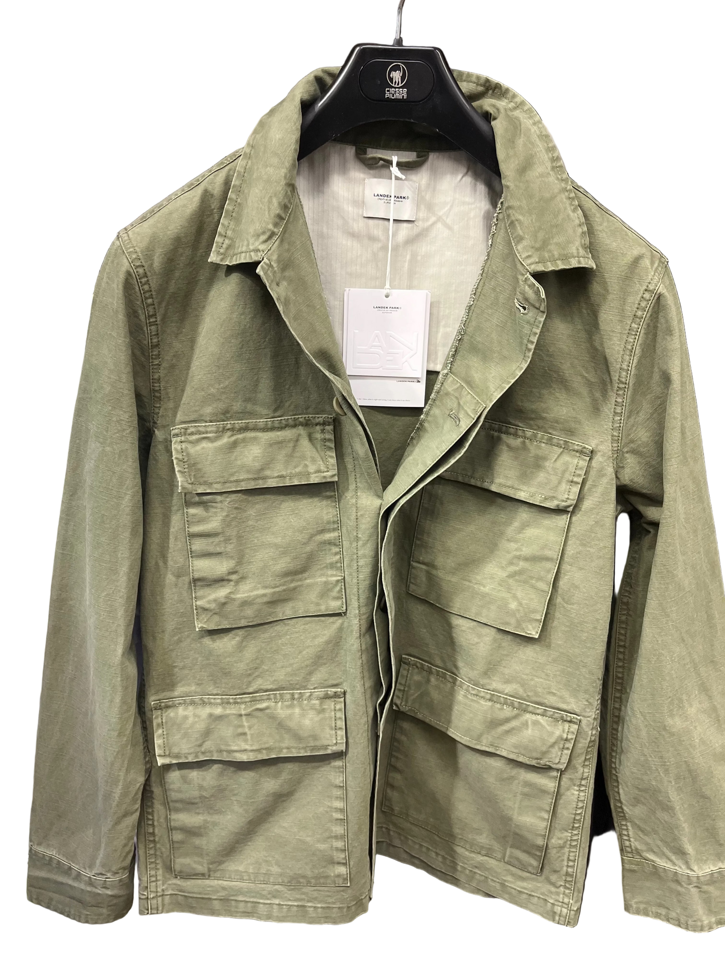 Field Jacket uomo in cotone lavato Landek Park