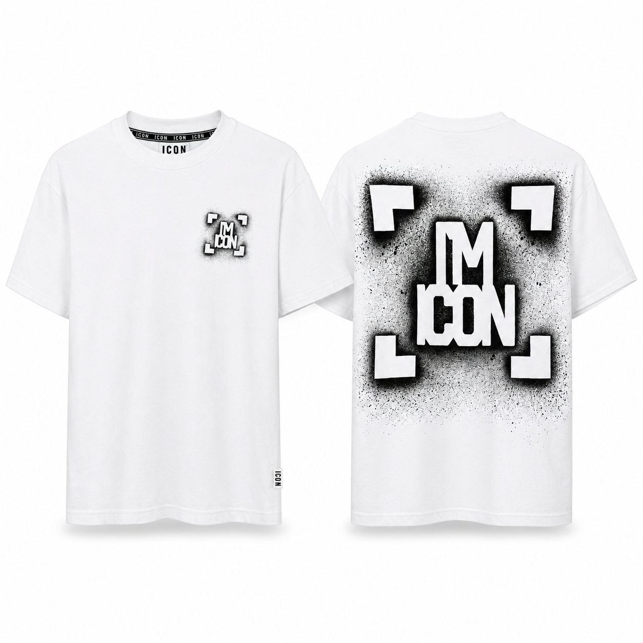 ICON T-Shirt Oversize Spray Logo Bianca