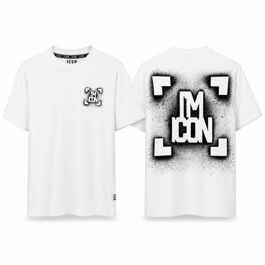 ICON T-Shirt Oversize Spray Logo Bianca