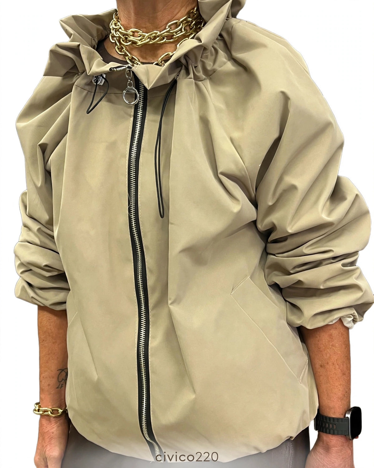 Giacca donna Civico220 beige – Drop 01