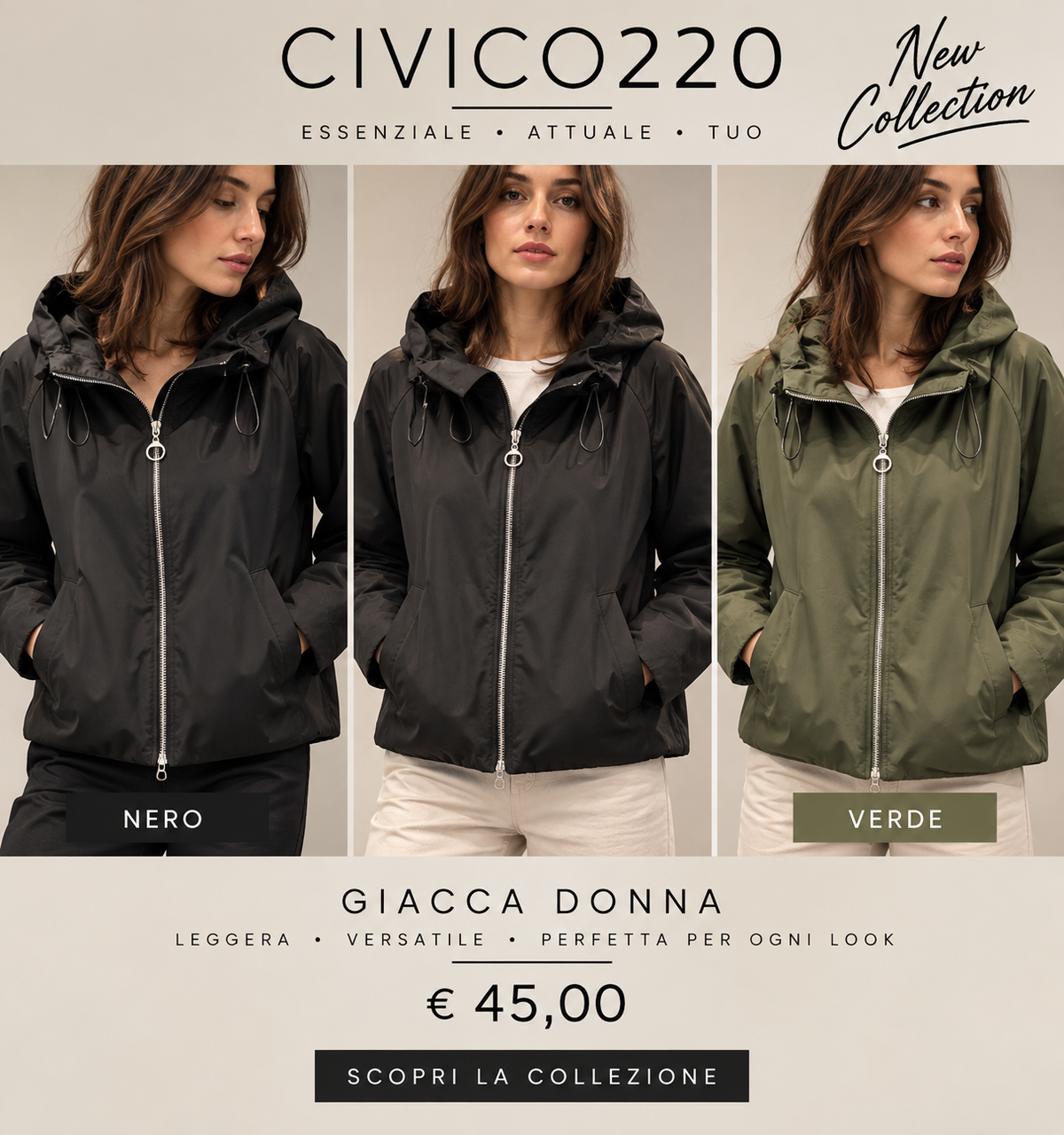 Giacca Donna Civico220 – Drop 01 Prezzo
€45,00