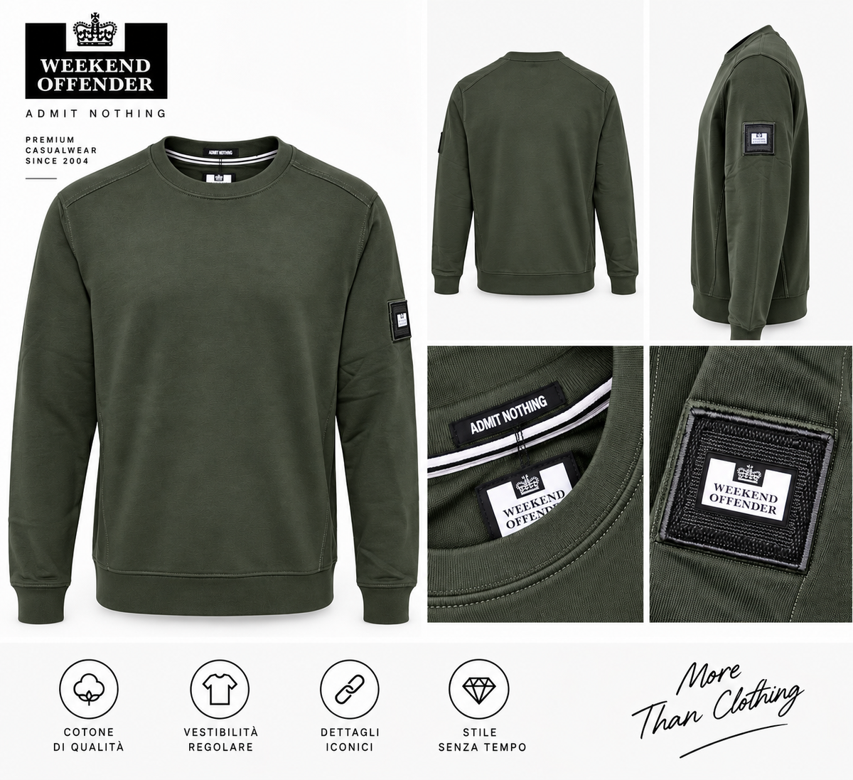 Felpa Weekend Offender – Crewneck Premium